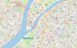 пешеходный путь от метро Кропоткинская до Музеона
