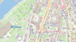 пешеходный путь от метро Полянка до Музеона