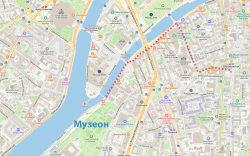 пешеходный путь от метро Третьяковская до Музеона