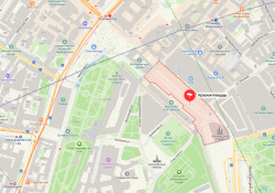Красная площадь на карте на карте Москвы Красная площадь на карте на карте Москвы